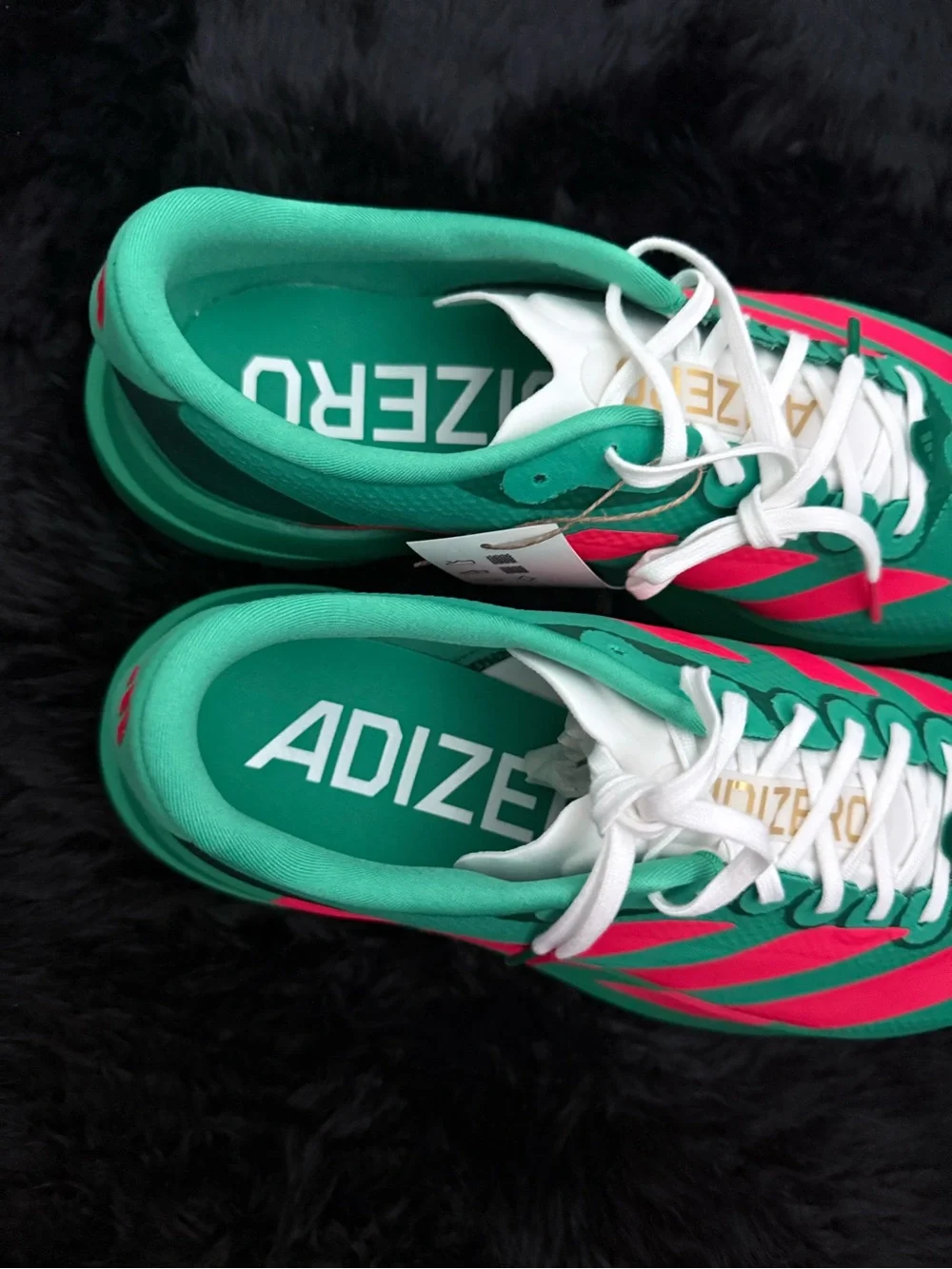 Adidas Adizero Teal and red orange Men's Athletic Running Shoes